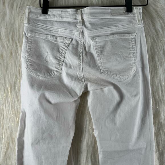 AG Adriano Goldshmied The Legging Ankle Super Skinny White Jeans Stretch 30 - Picture 5 of 10